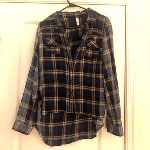 Button up plaid shirt